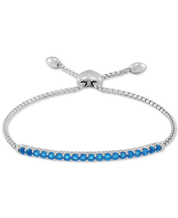 Macy s Swiss Blue Topaz Bolo Bracelet 1 1 2 ct. t.w. in Sterling