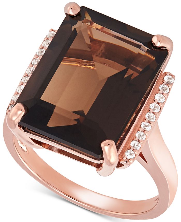 Macy's smoky quartz ring cheap