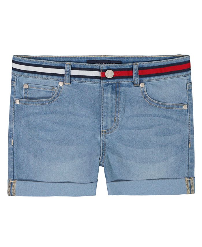 Tommy Hilfiger Little Girls Cuffed Denim Shorts - Macy's