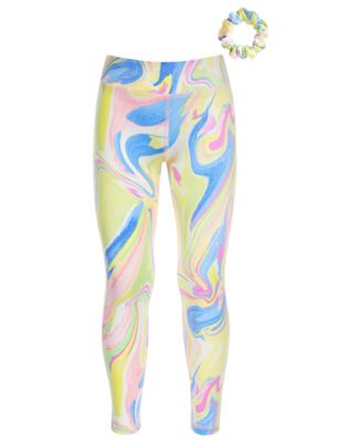 Little Girls Marble-Print Leggings 