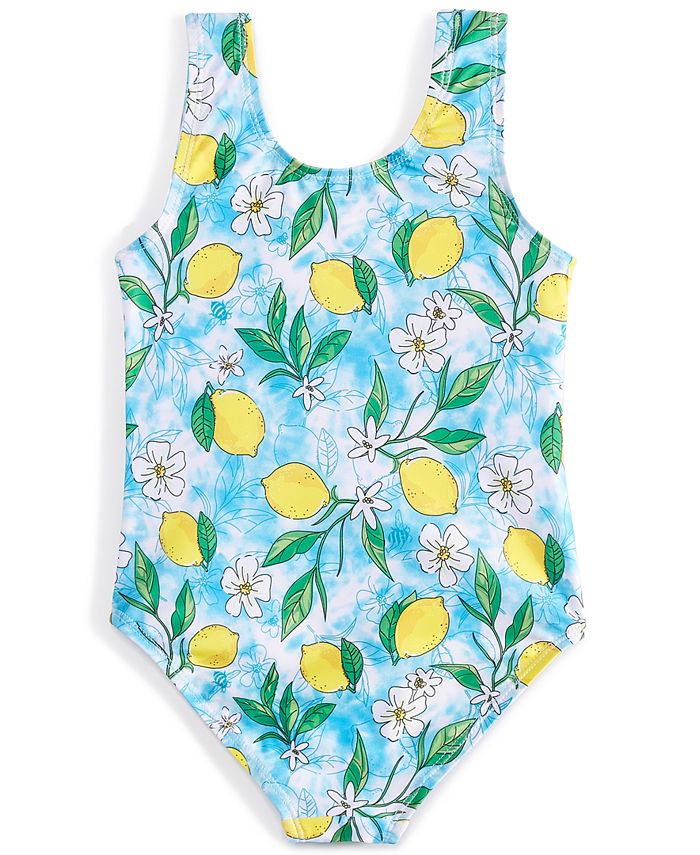 Sol Swimwear Toddler & Little Girls LemonPrint Flutter Swimsuit Macy's