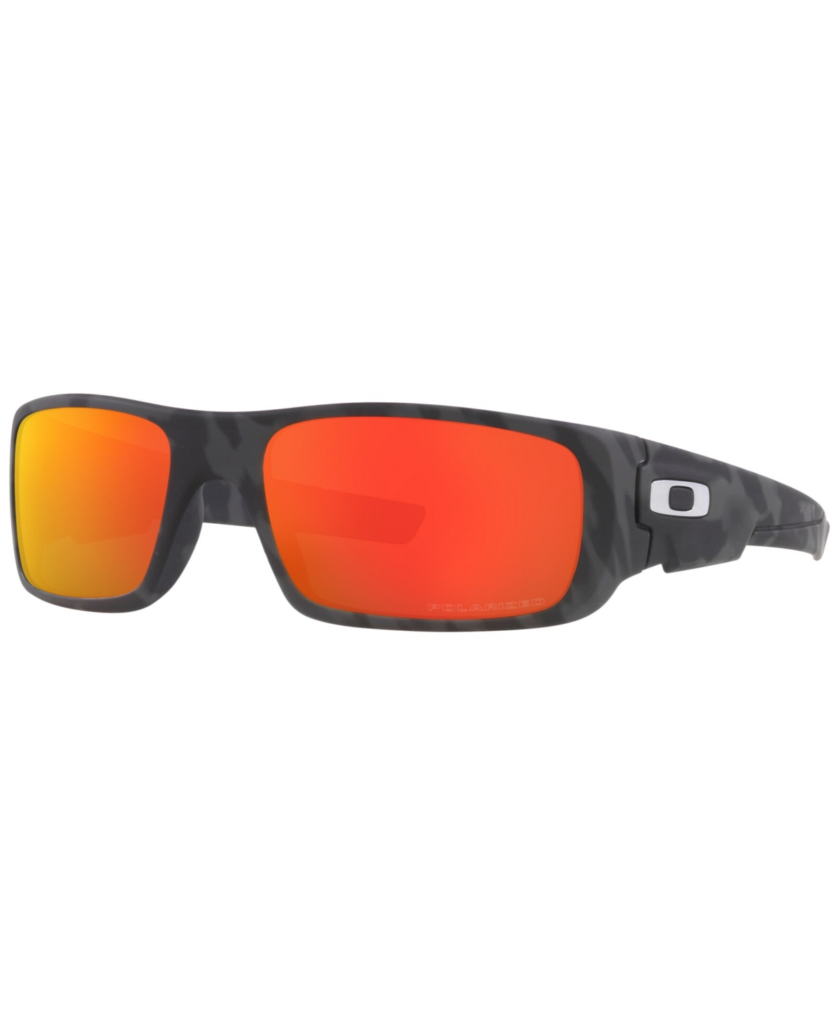 Shop Oakley Men's Rectangle Sunglasses, Oo9239 60 Crankshaft In Matte Black Camo,ruby Iridium