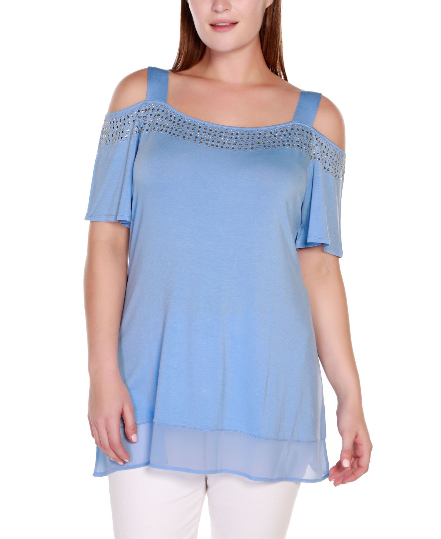 Plus Size Cold-Shoulder Top