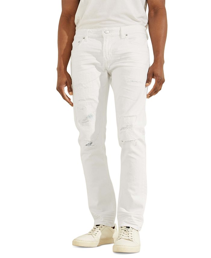 GUESS Men's Skinny StraightFit Distressed Jeans Macy's