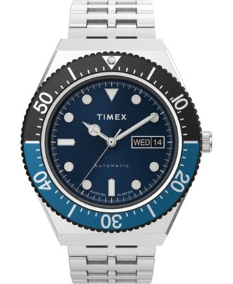 Timex Men s M79 Stainless Silver Tone Steel Bracelet Watch 40mm Macy s