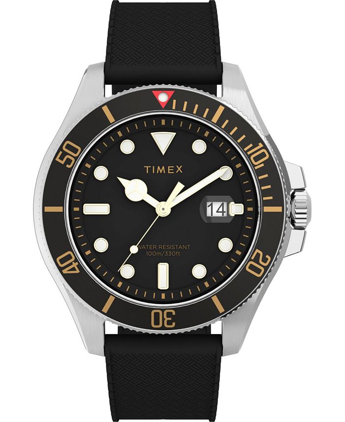 Timex Men's Harborside Coast Black Silicone Watch 43mm & Reviews - All  Watches - Jewelry & Watches - Macy's