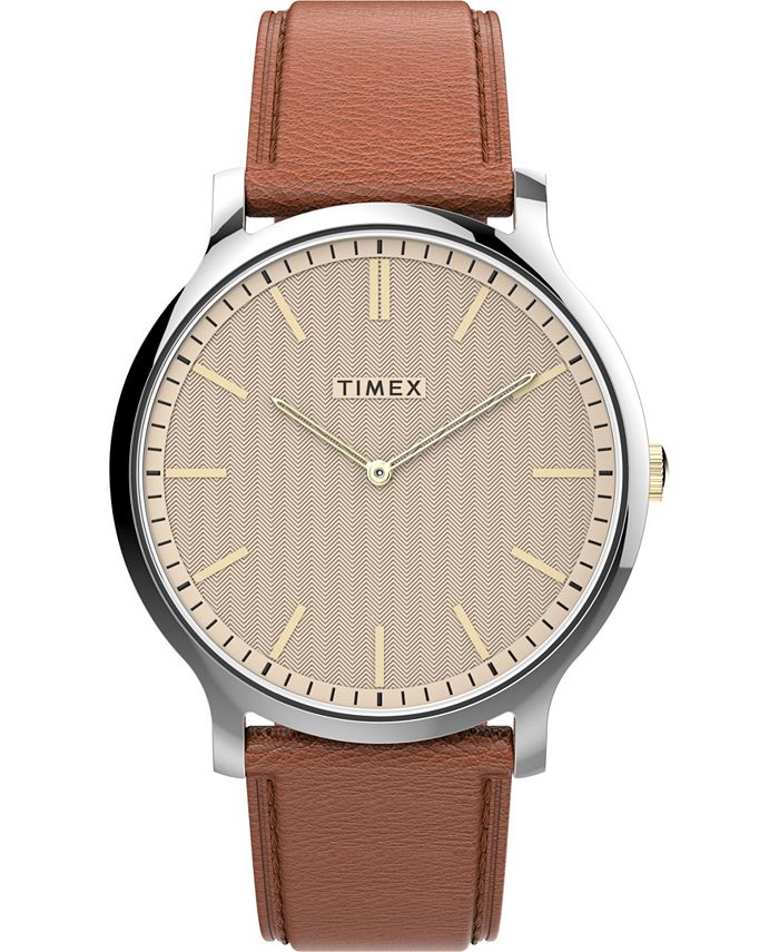 Timex Men's Norway Brown Leather Watch 40mm & Reviews - All Watches -  Jewelry & Watches - Macy's