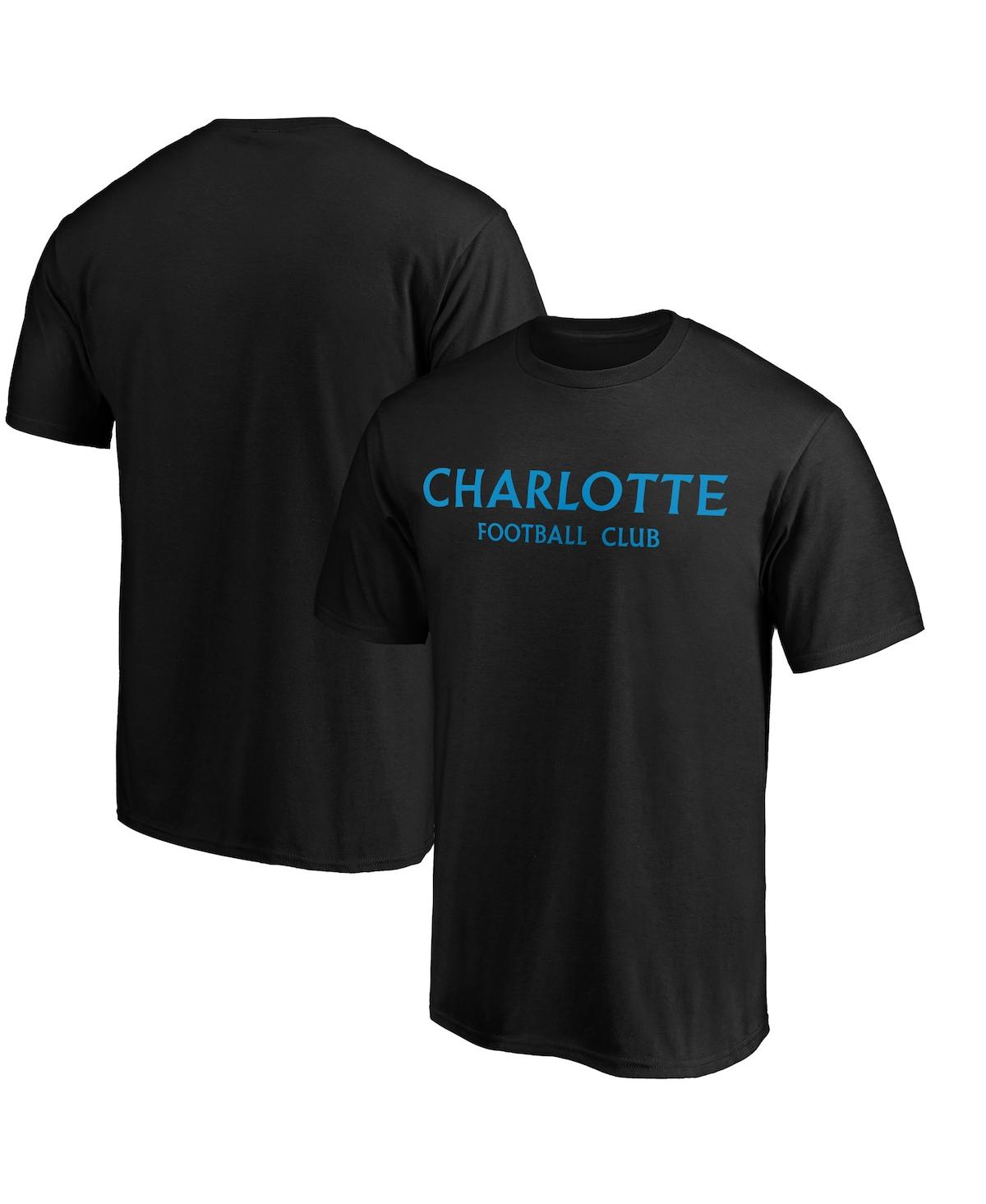 Men's Fanatics Black Charlotte Fc Wordmark T-shirt - Black