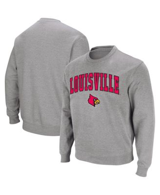 Men's Louisville Cardinals Arch and Logo Crew Neck Sweatshirt
