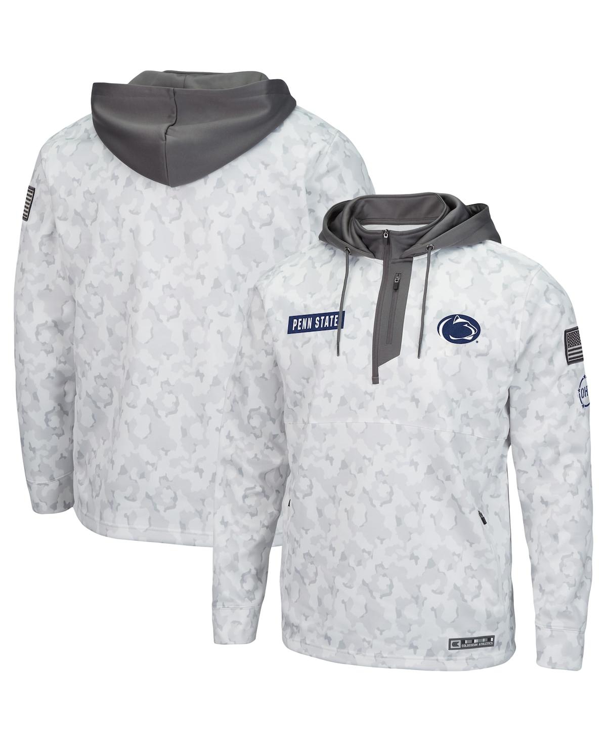 Colosseum Arctic Camo Michigan State Spartans Oht Military Appreciation Quarter-zip Hoodie In Arctic Camo