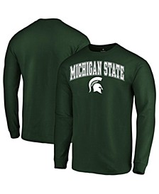 Men's Branded Green Michigan State Spartans Campus Logo Long Sleeve T-shirt