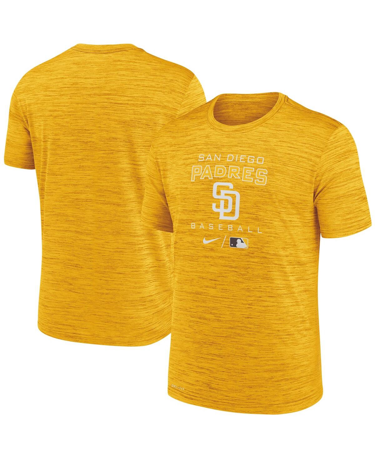 Men's Nike Yellow San Diego Padres Authentic Collection Velocity Practice Performance T-shirt