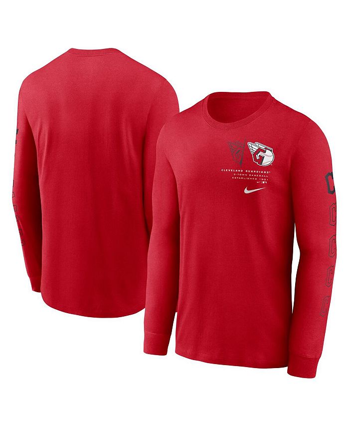 Nike Men's Cleveland Indians Dri-Blend Stripes T-Shirt - Macy's