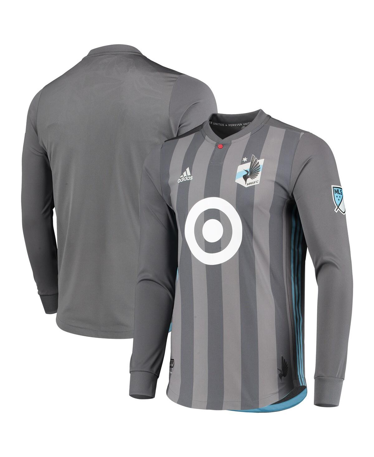 Men's adidasMinnesota United Fc 2018/19 Authentic Team Long Sleeve Jersey - Gray