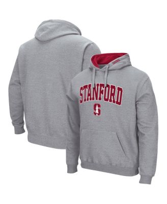 Men's Heathered Gray Stanford Cardinal Arch and Logo 3.0 Pullover Hoodie