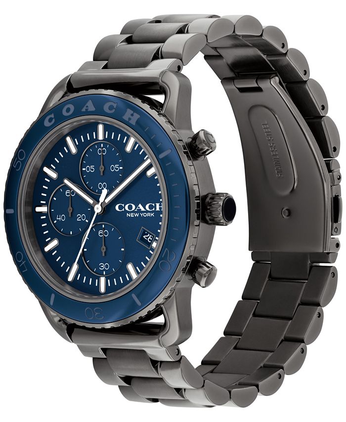 COACH Men's Chronograph Cruiser GrayTone Stainless Steel Bracelet
