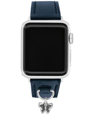 COACH - Navy Leather Apple Watch Band 38/41mm