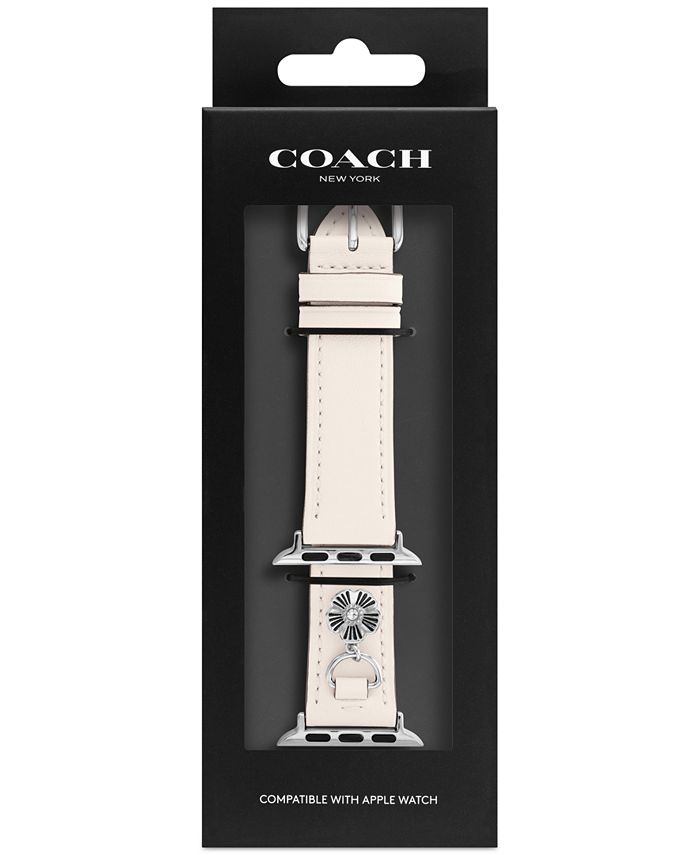 COACH Chalk Leather Apple Watch Band 38/41mm Macy's