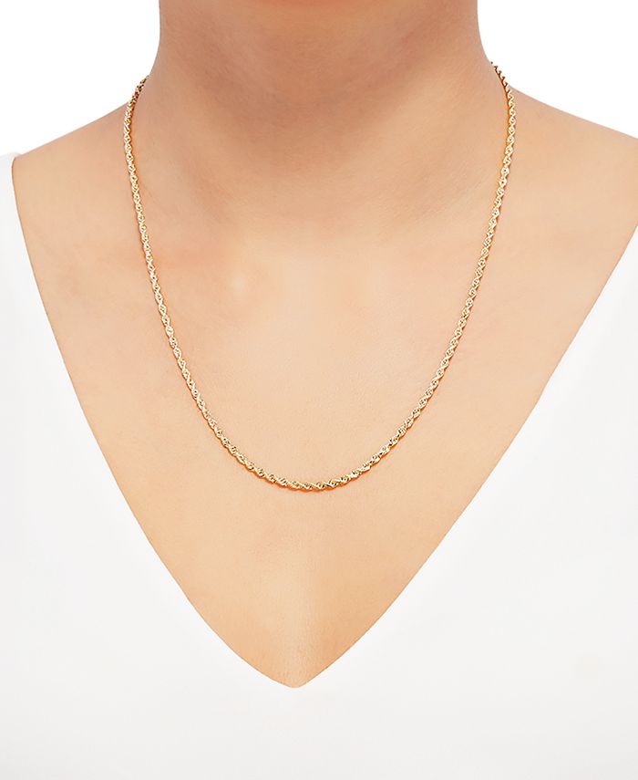 Macy's Rope Link 16" Chain Necklace in 14k Gold Macy's