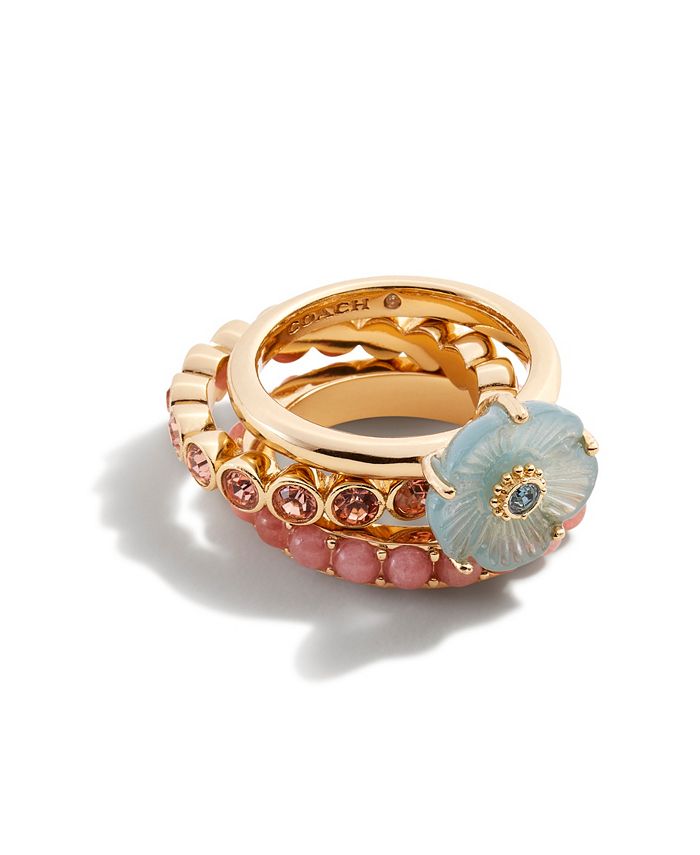 COACH Tea Rose Ring Set Macy s