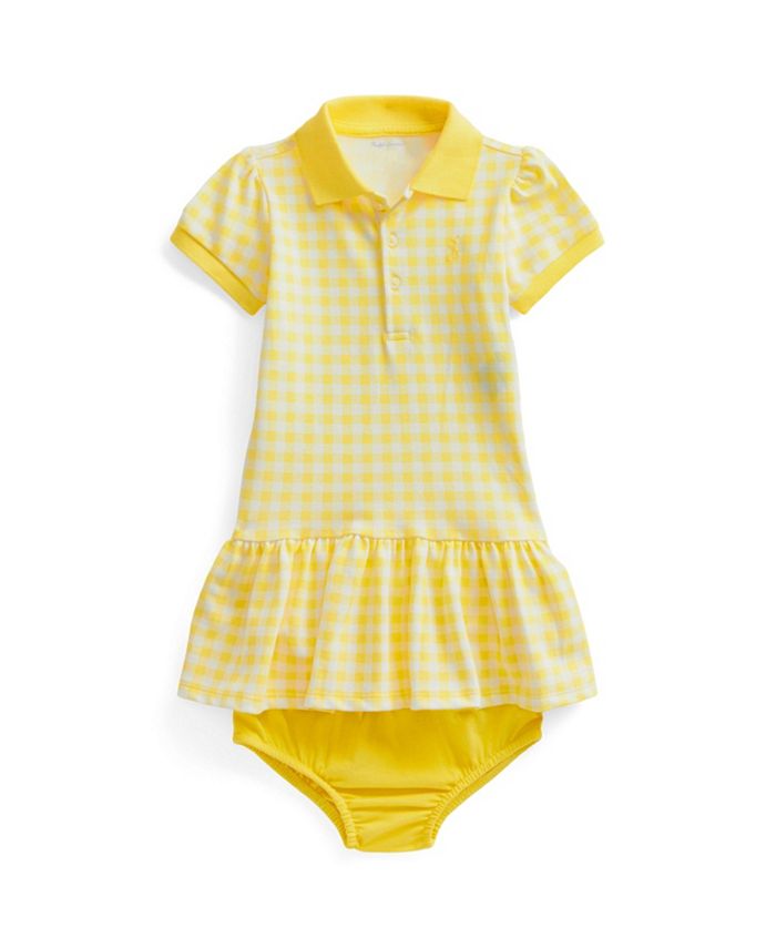 Polo Ralph Lauren Baby Girls Gingham Mesh Polo Dress and Bloomer, 2