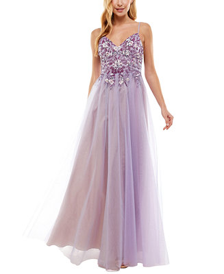Say Yes to the Prom V-Neck Ballgown, Created for Macy's - Macy's