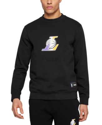 Boss x NBA Men's Lakers Basketball Team Hoodie Sweatshirt - Medium Grey - Size Small