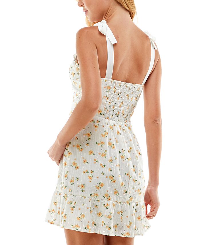 City Studios Junior's Cotton Eyelet Dress White Size 15