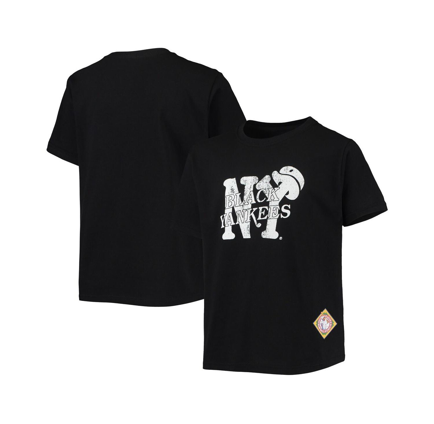 Big Boys Black New York Black Yankees Negro League Logo T-shirt