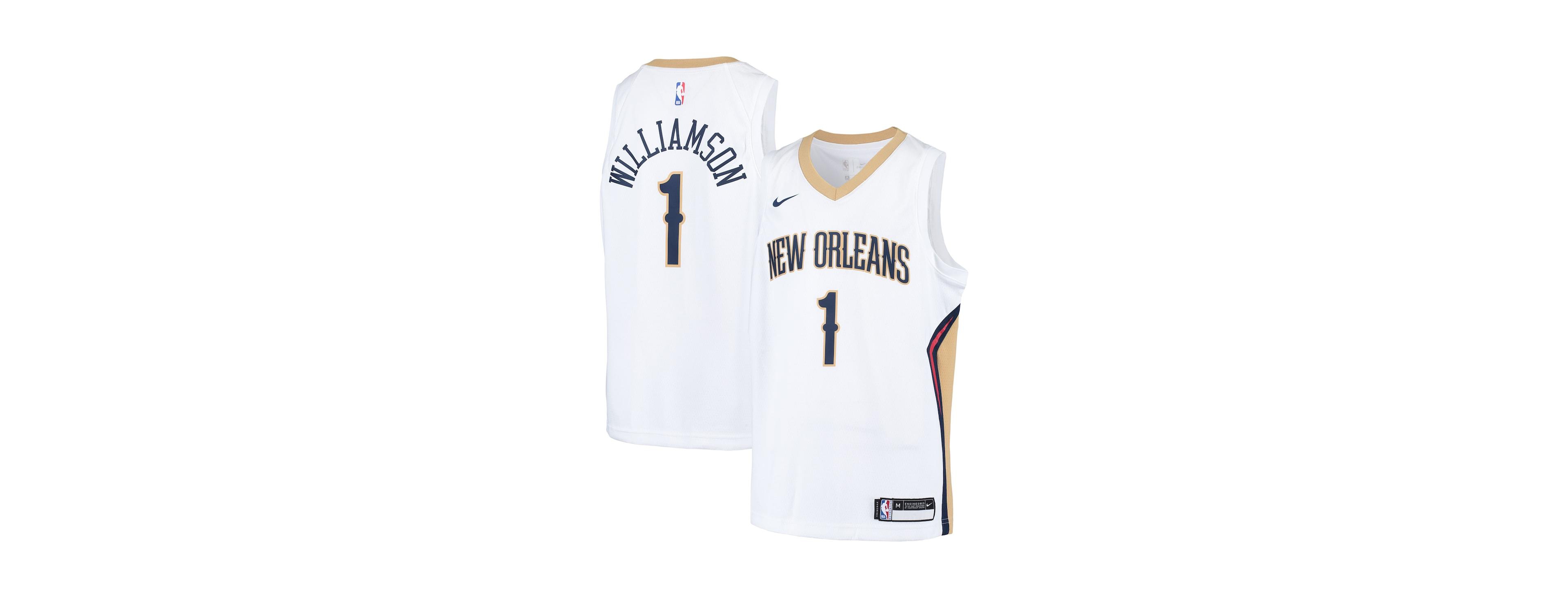 Big Boys Nike Zion Williamson White New Orleans Pelicans Swingman Player Jersey