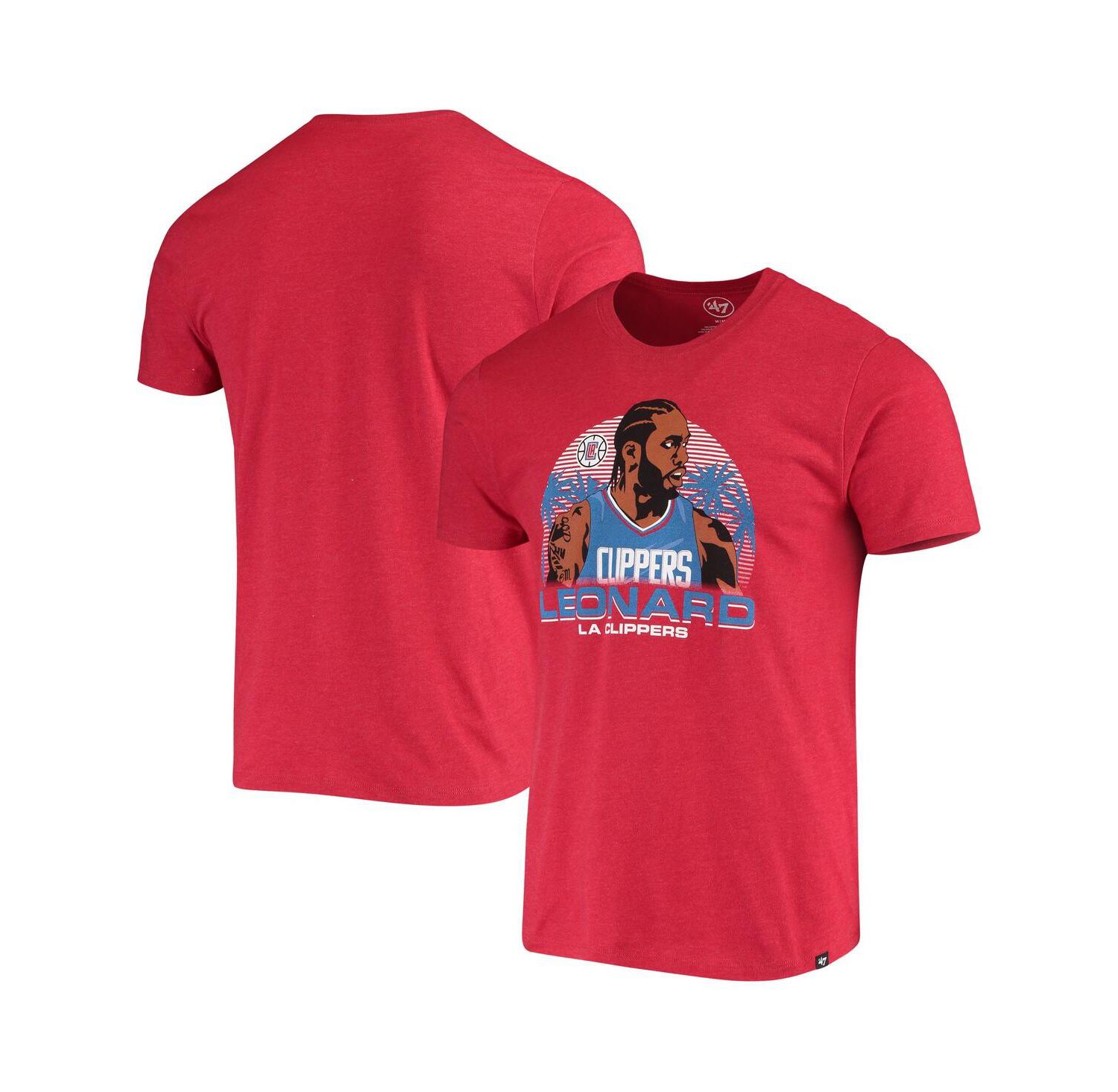 Men's Kawhi Leonard Red LA Clippers Player Graphic T-shirt
