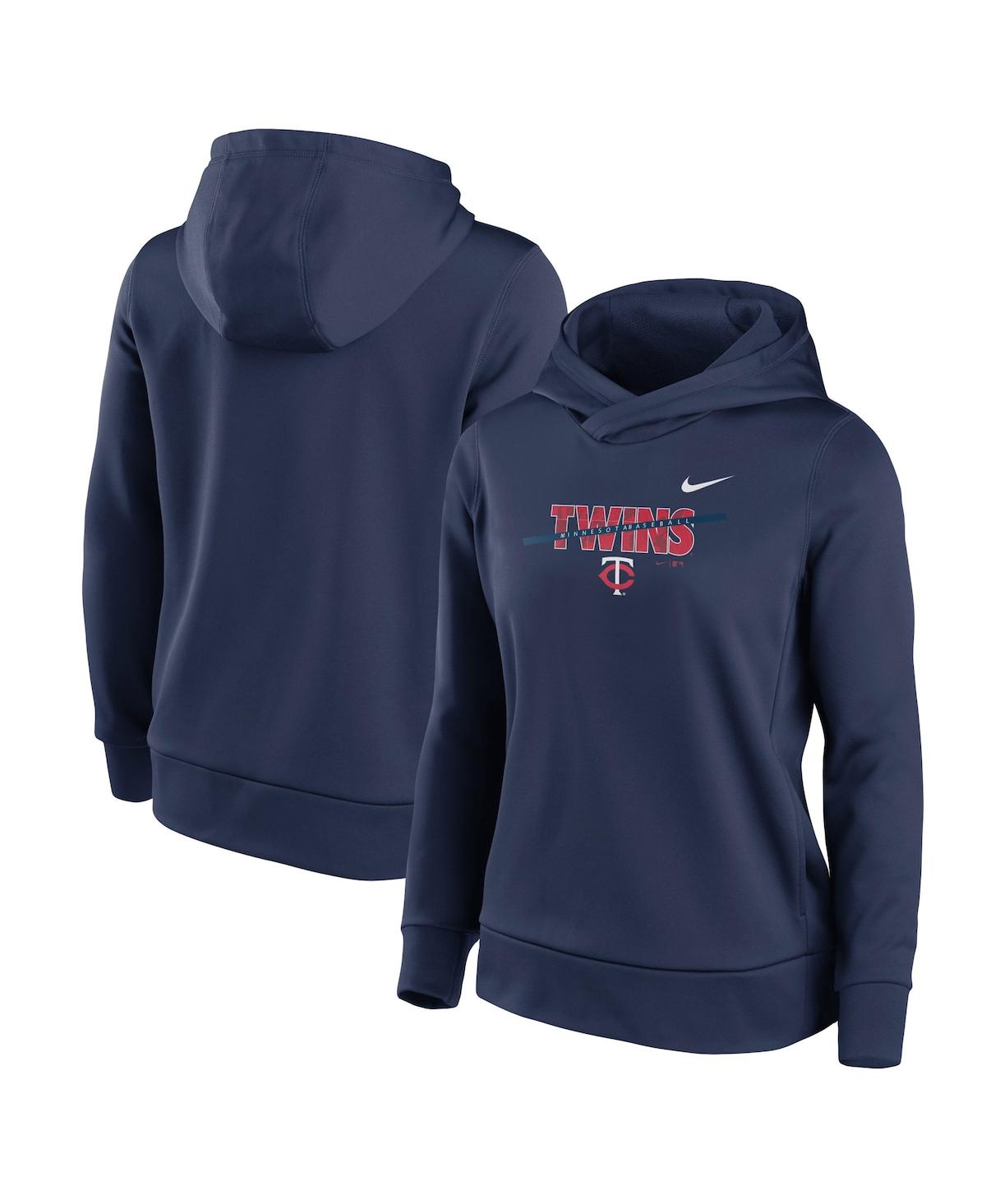 Women's Nike Navy Minnesota Twins Club Angle Performance Pullover Hoodie