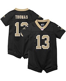 Boys and Girls Newborn and Infant Michael Thomas Black New Orleans Saints Romper Jersey
