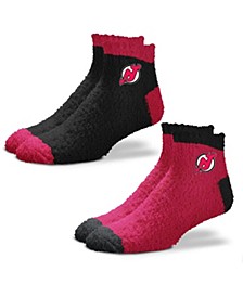 Women's New Jersey Devils 2-Pack Team Sleep Soft Socks