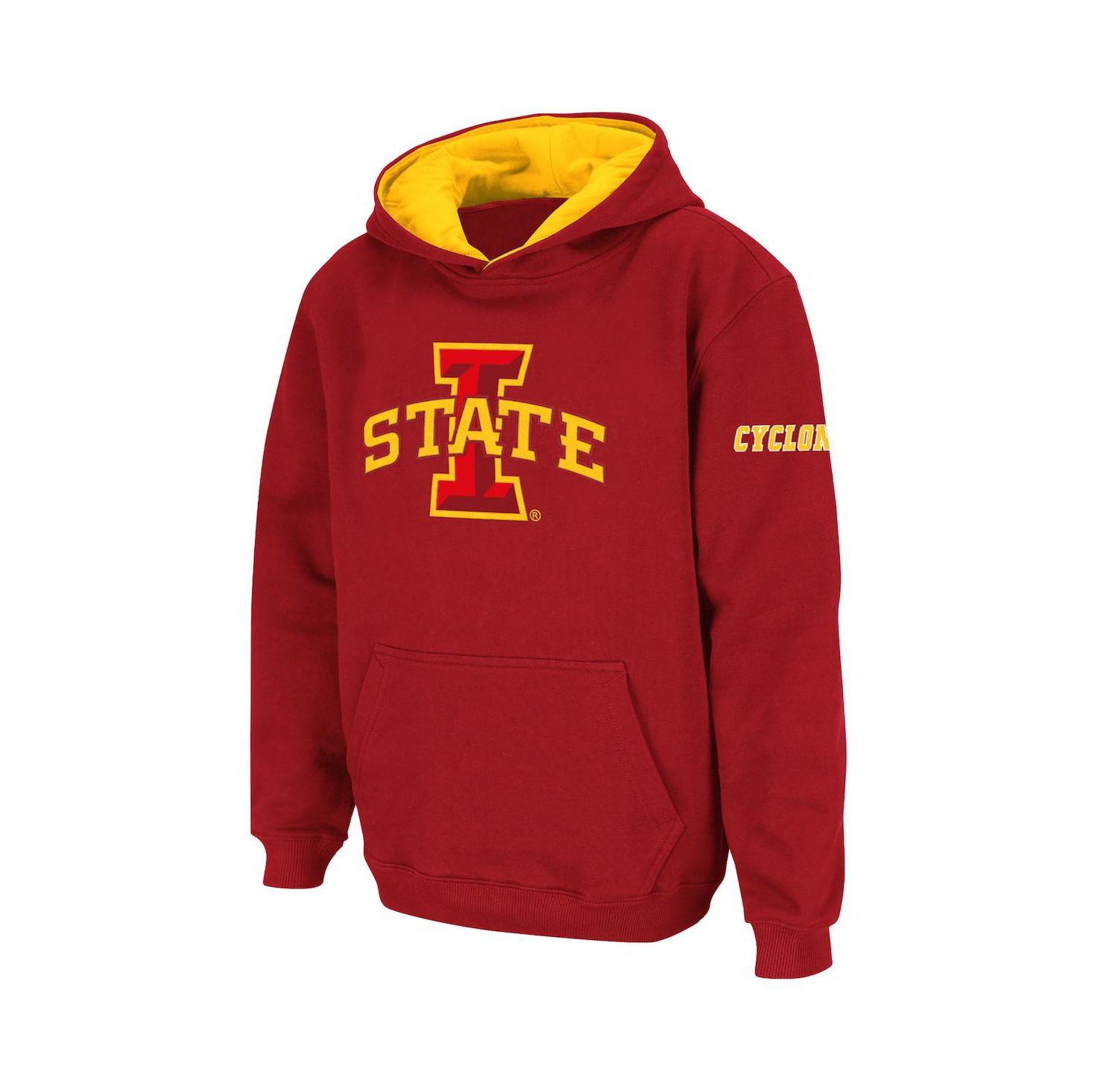 Big Boys Cardinal Iowa State Cyclones Big Logo Pullover Hoodie