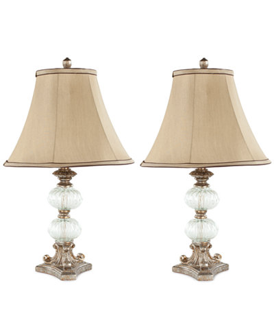 Safavieh Set of 2 Scarlett Glass Globe Table Lamps