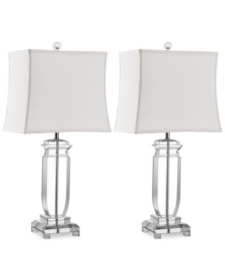 set of 2 crystal table lamps