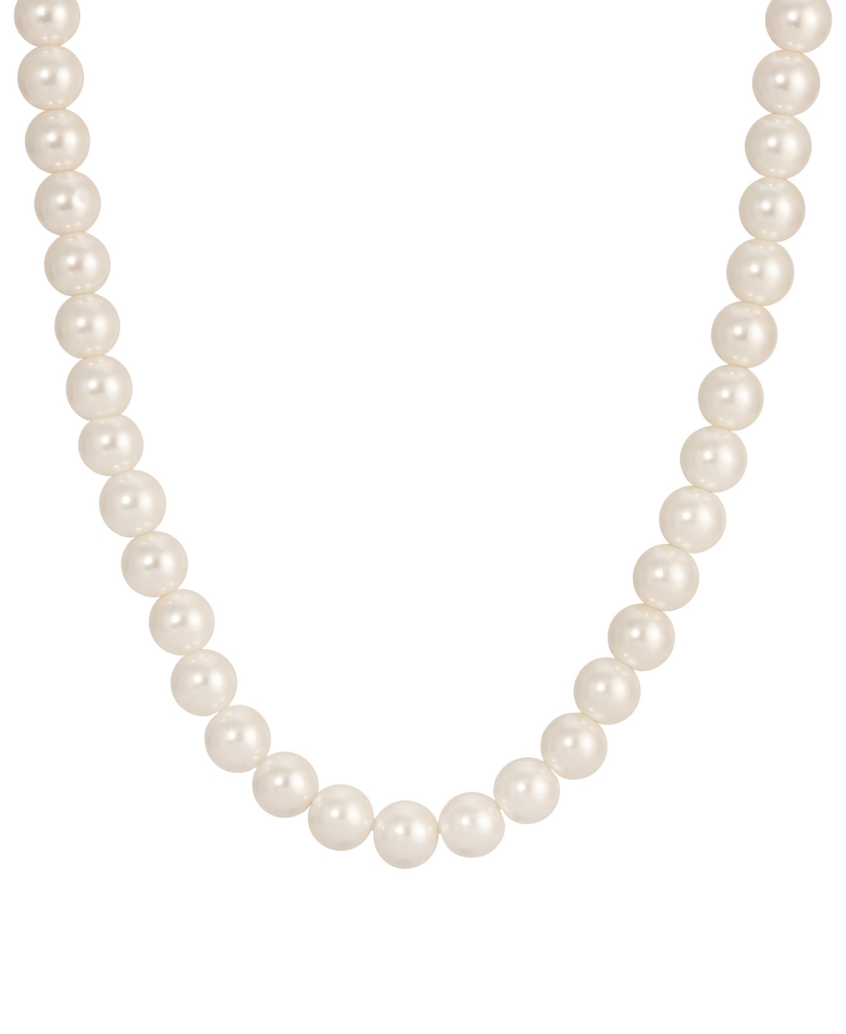 Shop 2028 Women's Gold-tone W/8mm Imitation Pearl Necklace In White