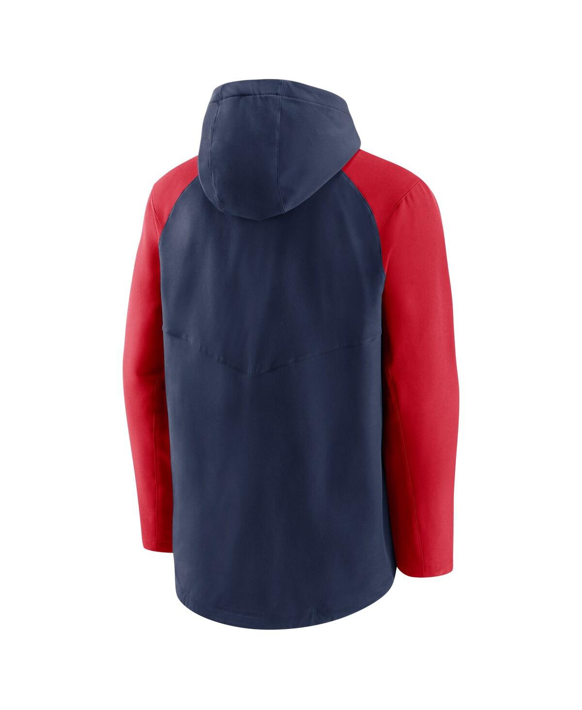 Shop Nike Men's  Navy And Red Boston Red Sox Authentic Collection Full-zip Hoodie Performance Jacket In Navy,red