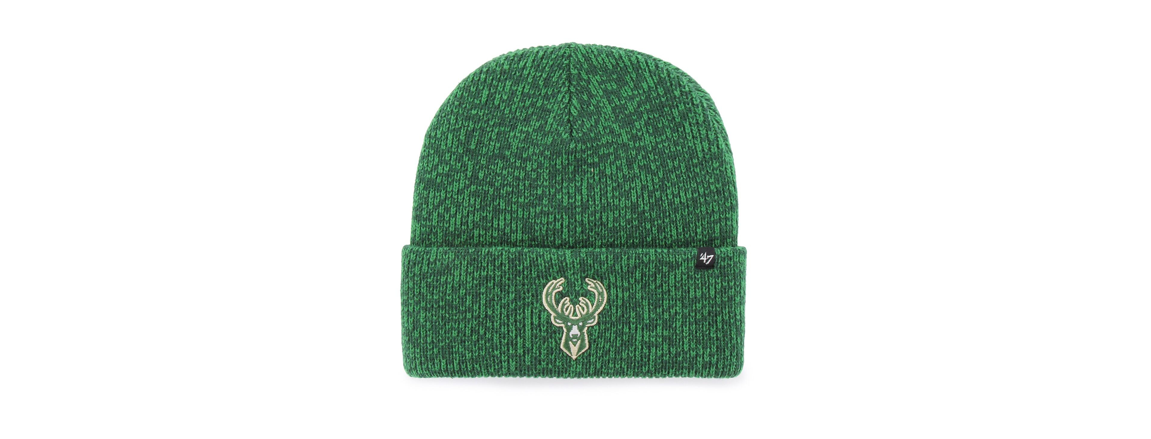 Men's '47 Hunter Green Milwaukee Bucks Brain Freeze Cuffed Knit Hat