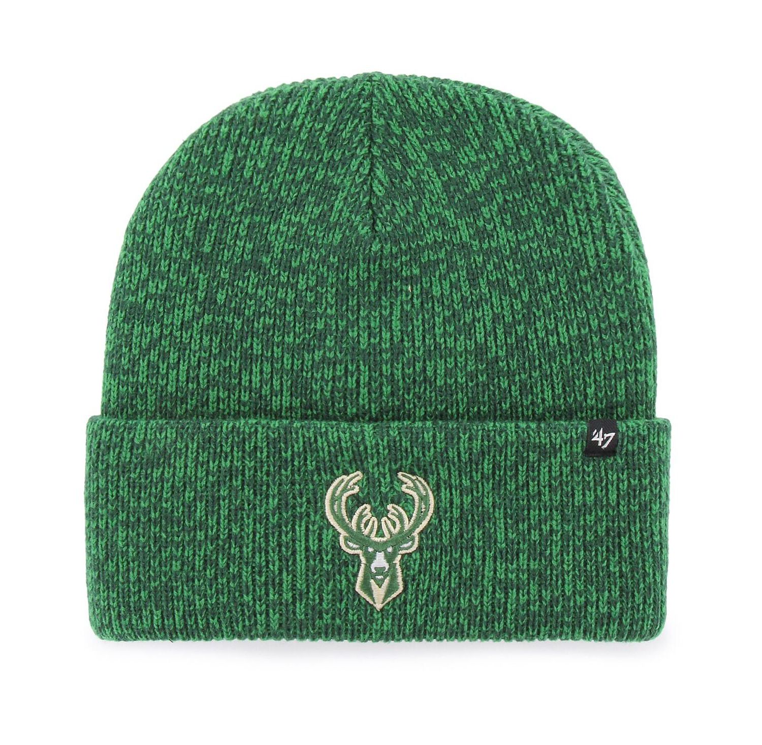 Men's '47 Hunter Green Milwaukee Bucks Brain Freeze Cuffed Knit Hat