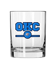 Oklahoma City Thunder Letterman 14 oz Rocks Glass