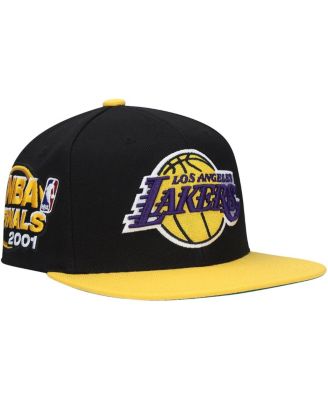 lakers black and yellow hat