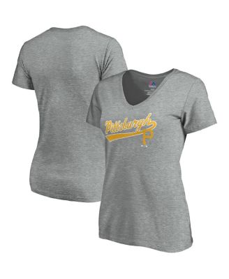 Men's Majestic Heathered Gray Pittsburgh Pirates Earn It T-Shirt