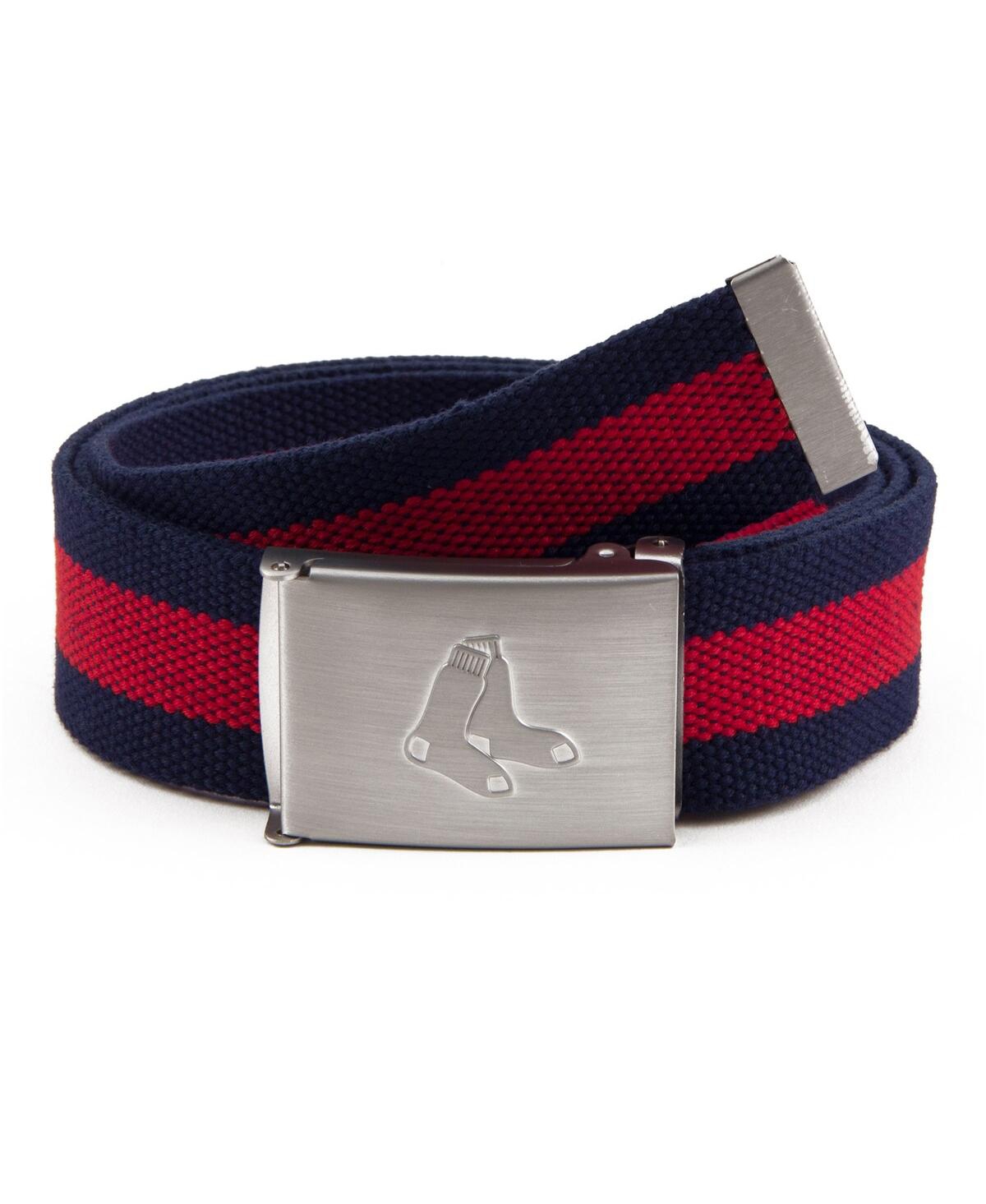 Eagles Wings Men's Boston Red Sox Fabric Belt In Navy,red