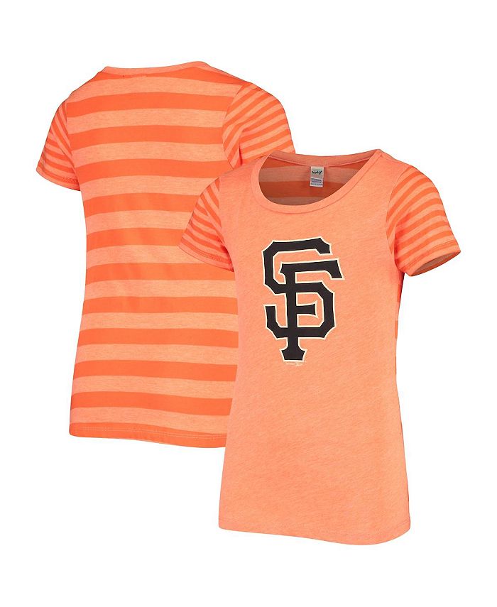 Bimm Rider Sportswear Big Girls Heather Orange San Francisco Giants Striped  Logo T-shirt - Macy's