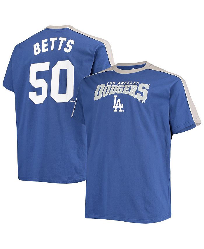 Profile Men's Mookie Betts Royal, Gray Los Angeles Dodgers Big and Tall  Fashion Piping Player T-shirt - Macy's