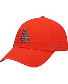 Men's '47 Orange Los Angeles Dodgers Ballpark Thunder Sandalwood Olive Undervisor Clean Up Adjustable Hat