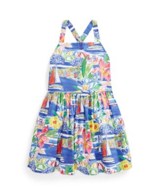 폴로 랄프로렌 베이비 아기 원피스 Polo Ralph Lauren Toddler Girls Riviera-Print Poplin Dress,Boat Print