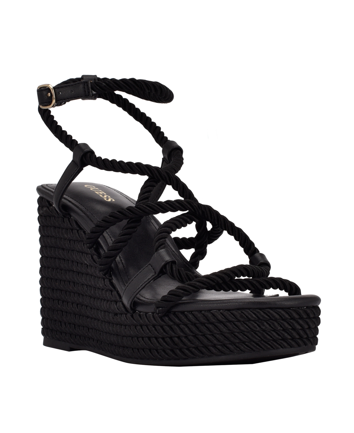 Guess Women s Natesha Rope Espadrille Wedges Women s Shoes Smart Closet